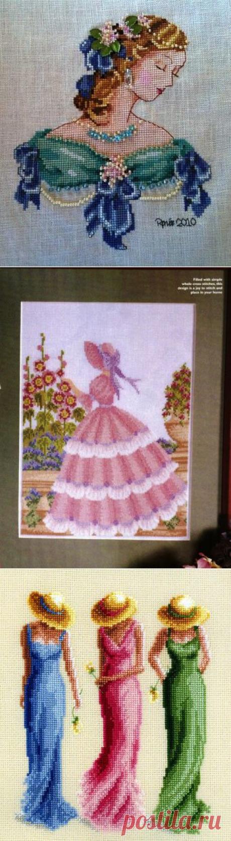ДАМЫ. ВЫШИВКА КРЕСТОМ
