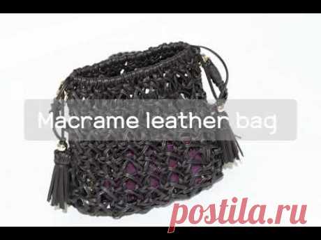 Macrame leather bag / 마크라메 레더백 - YouTube