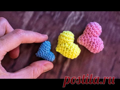💖 💘Как связать сердечко крючком 💖 💘 идеальный размер для игрушек амигуруми