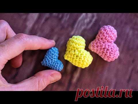 💖 💘Как связать сердечко крючком 💖 💘 идеальный размер для игрушек амигуруми