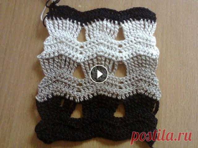 Узор зигзаг крючком.  Zigzag pattern crochet. МК как связать очень красивый узор зигзаг крючком. MK how to tie a beautiful zigzag pattern hook....