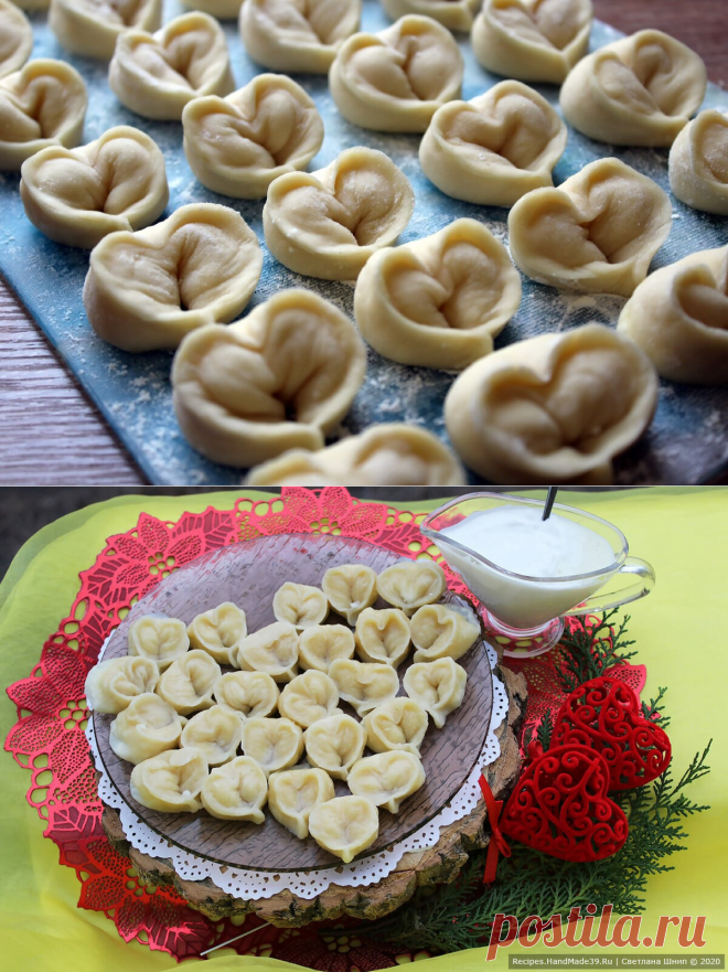 Как лепить вареники "Сердце" - просто и красиво (тесто на ледяной воде) | HandMade39.Ru | Яндекс Дзен