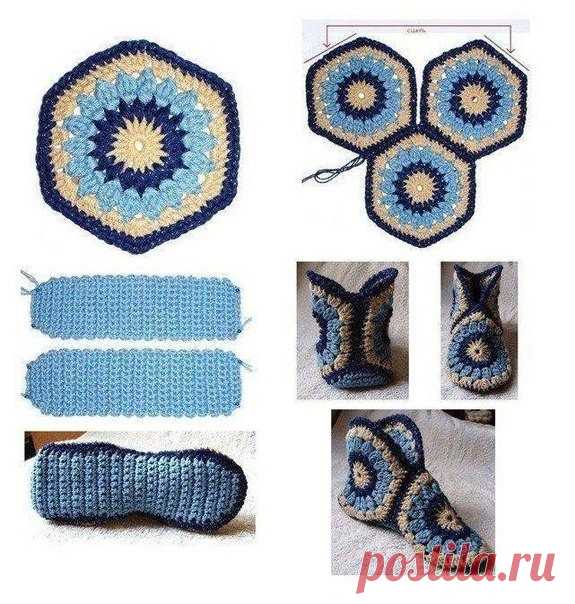 Тапочки из отдельных мотивов