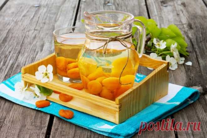 Компот из яблок и кураги