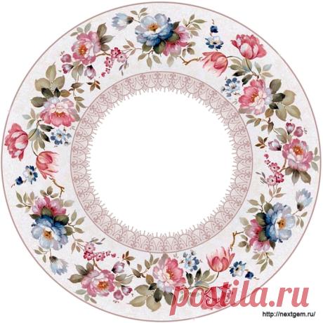 Коллекция картинок: Круглые цветочные рамочки, часть 2