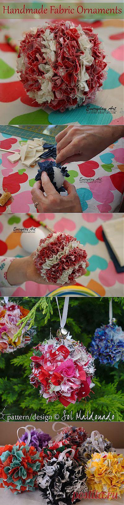 Милые сердцу штучки: рукоделие, декор и многое другое: Елочный шар...... очень очень легко!!!!! (МК)