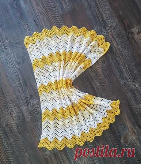 Детский плед крючком. Схема узора. / knittingideas.ru