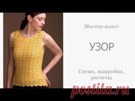 Вязание: ШИКАРНАЯ СТИЛЬНАЯ МАЙКА - ТОП - ЖИЛЕТКА крючком, мастер класс - УЗОР, СХЕМЫ
