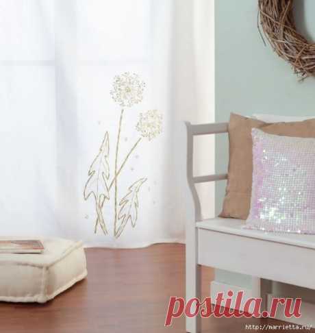 Одуванчики на шторах. Схема