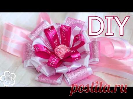 🎀 Бант на выписку из роддома 👼 своими руками / DIY Kanzashi bow