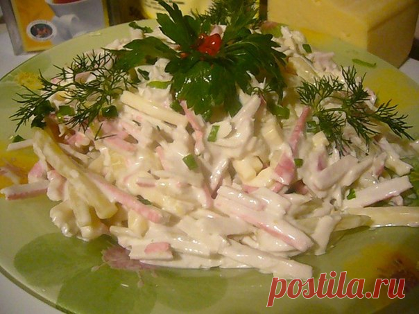Салат с крабовыми палочками 