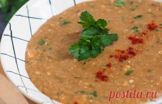 Вкусный густой суп из баклажанов и помидоров
