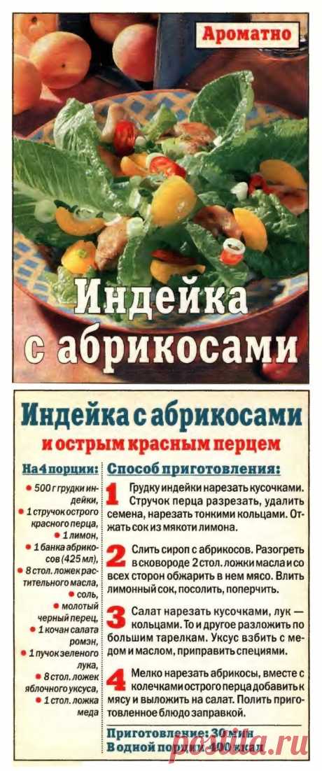 Индейка с абрикосами и острым красным перцем