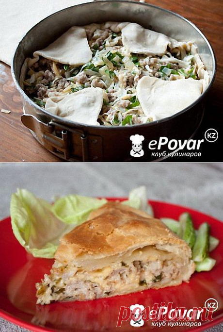 Пирог с мясом и сыром — Рецепт приготовления с фото — Рецепты выпечки, Пироги и пирожки