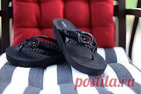 Как из вьетнамок сделать красивые шлепанцы | Переделки | Само Совершенство