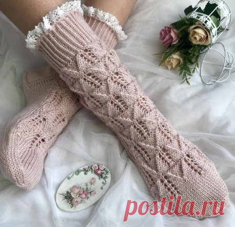 Красивый узор спицами