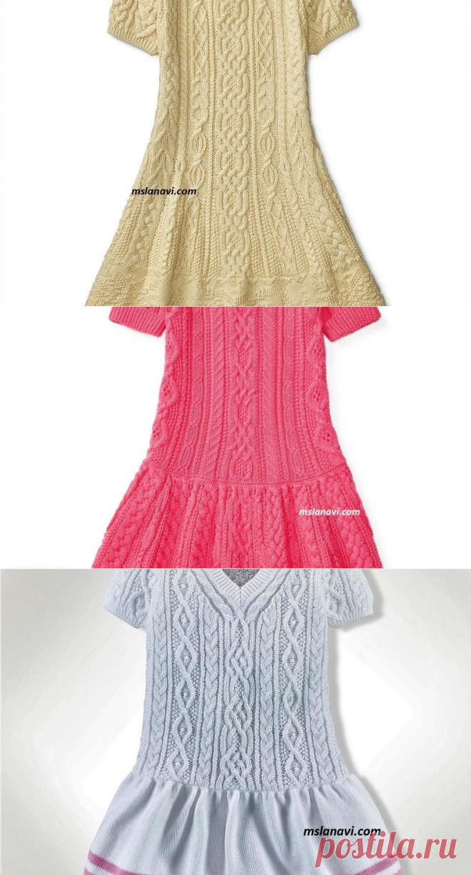 Cвитер спицами для девочки от Ralph Lauren. Вязание для детей спицами - Вяжем с Лана Ви