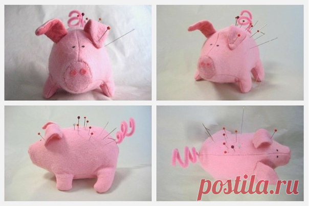 ПОРОСЁНОК-ИГОЛЬНИЦА: МАСТЕР-КЛАСС
#игольницы
Как сшить поросёнка, символ 2019 года
Такого поросёнка можно использовать как игольницу, игрушку или новогодний подарок-сувенир. Шить поросёнка можно из флиса, войлока, тонкого фетра. Также подойдёт не слишком тонкая ткань. Именно эту игрушку можно сделать и из плотного трикотажа, в том числе шерстяного, мелкой вязки (так как здесь не остаётся необработанных деталей).

ВАМ ПОТРЕБУЕТСЯ:
— материал для игрушки (трикотаж, флис, фет...