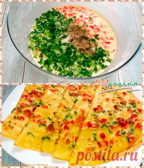 Блинчики с помидором и сыром