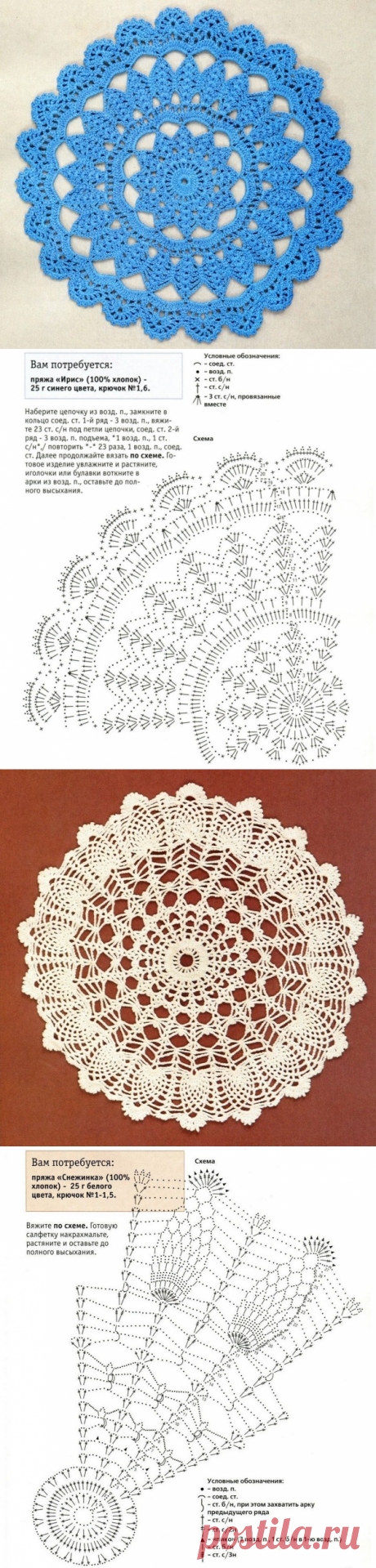 Petits napperons ronds et leurs grilles gratuites ! - Fleurs et Applications au Crochet