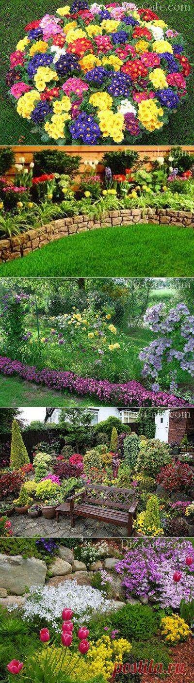 Как разбить и оформить красивый цветник перед домом на даче