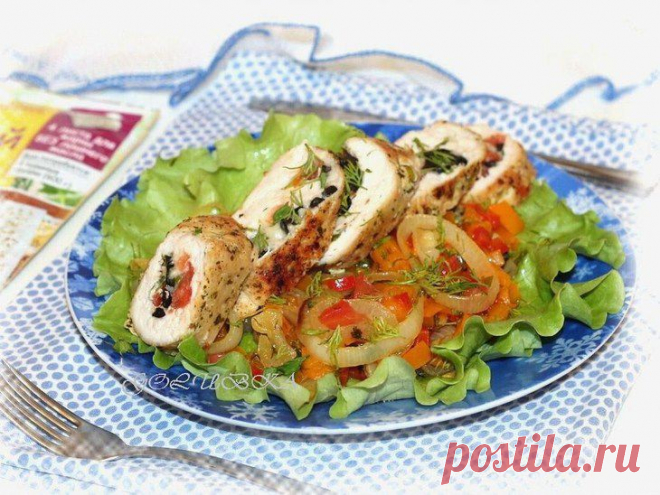 Пиперада - жареный перец с луком и курочкой