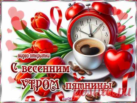 С добрым весенним утром пятницы. Видео открытки. * МУЗыкальный подарОК Красивые видео открытки с добрым весенним утром пятницы. Скачать бесплатно. Счастливой пятницы. Яркого и классного дня.
