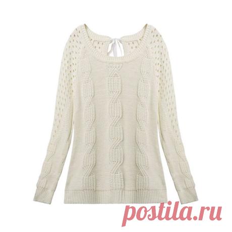 sweater fashion Picture - More Detailed Picture about New Brand Fashion 2015 Winter Lady Sweater Small Hollow Halter Straps Sweet Cotton O Neck Sweater White Plus Size Picture in Pullovers from Good Good Clothes Store!!! | Aliexpress.com | Alibaba Group