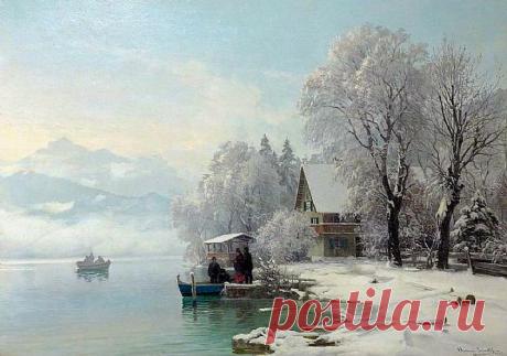 Anders Andersen-Lundby (Danish, 1841-1923)... Улетели стаи птиц вслед за тёплым летом… Уже Матушка-Зима ходит рядом где-то...
