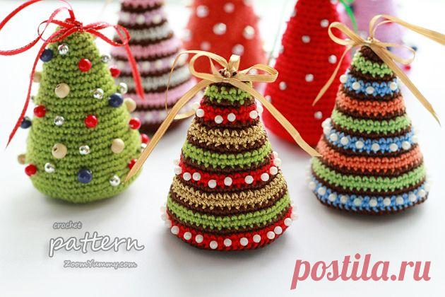 New Crochet Pattern – Little Colorful Christmas Trees « Crochet « Zoom Yummy – Crochet, Food, Photography