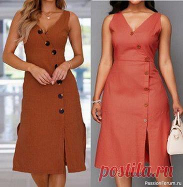 Выкройка платья на пуговицах. Размер 42 - 48 | Швейная мастерская Выкройка платья на пуговицах