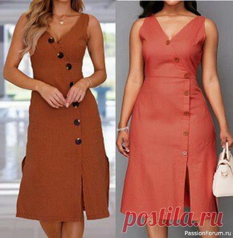 Выкройка платья на пуговицах. Размер 42 - 48 | Швейная мастерская Выкройка платья на пуговицах