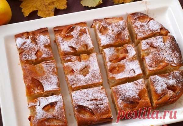 Яблочный пирог на кефире — Домашняя кулинария