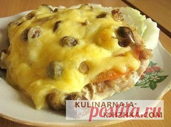 рецепт Мясо по купечески с грибами