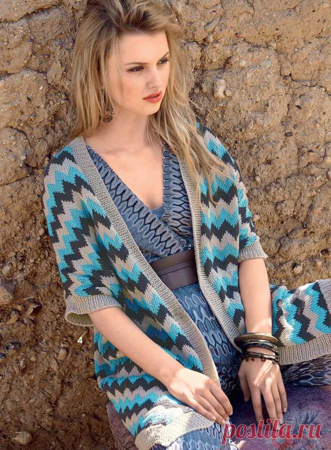 Жилет в стиле Missoni - схема вязания спицами. Вяжем Жилеты на Verena.ru