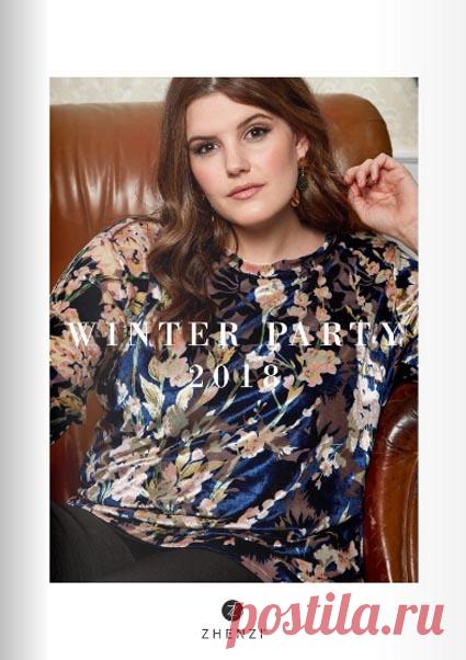 Лукбуки женской одежды больших размеров датского бренда Zhenzi осень-зима 2018-19