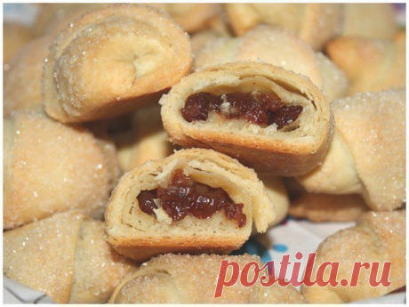 Нежные рогалики с изюмом