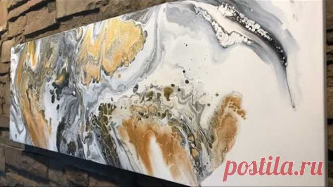 Fluid Painting Extreme Swipe Technique!! Acrylic Pouring Wigglz Art Beginners Welcome!! Please Share