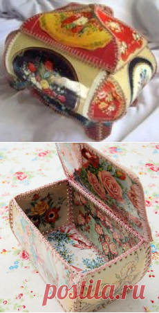 Шкатулки из открыток