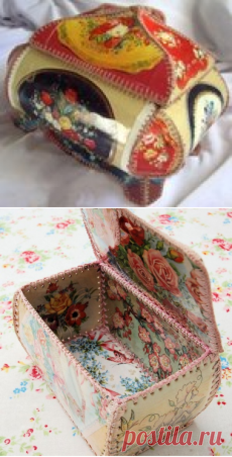 Шкатулки из открыток