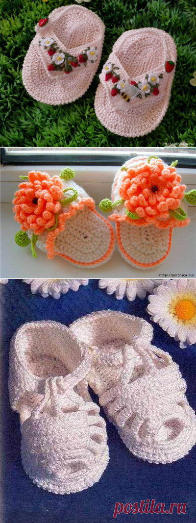 Мастер-классы и много идей сандаликов для самых маленьких модниц