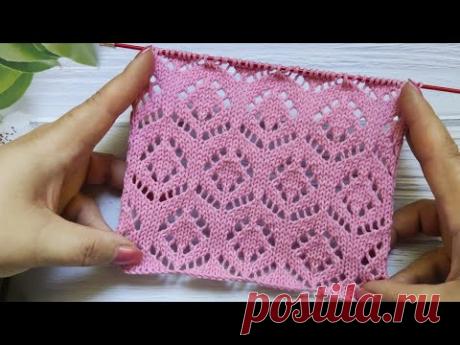 Lace Diamond Stitch | Ajour-Rautenmuster stricken | Punto Rombi ai ferri | Point de Losanges Ajourés