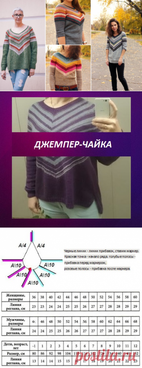 Вяжем джемпер чайка спицами самостоятельно: выбор модели, схемы вязания с описанием
