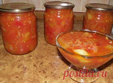 Салат из перца и помидоров 