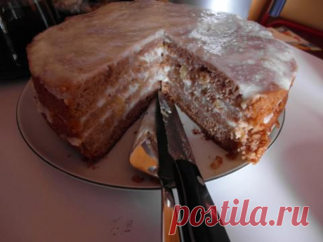 Яблочный торт с кремом (a-la &quot;Панчо&quot;) в мультиварке | 4vkusa.ru
