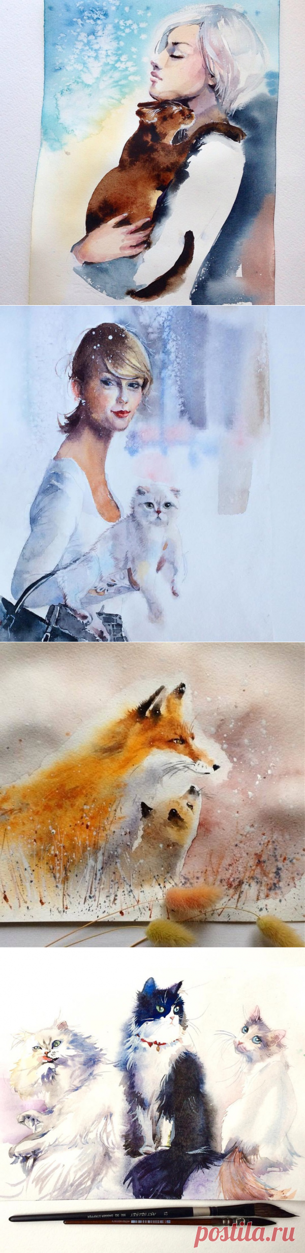 АКВАРЕЛИ МАРИИ ИГНАТОВОЙ Когда уходите на пять минут...