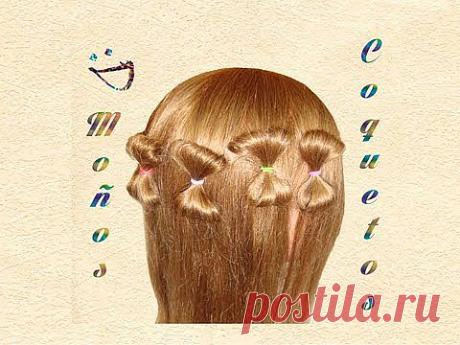 peinado para la escuela /peinados para niñas y adolescentes / Кокетливо луки | Hairstyle - YouTube