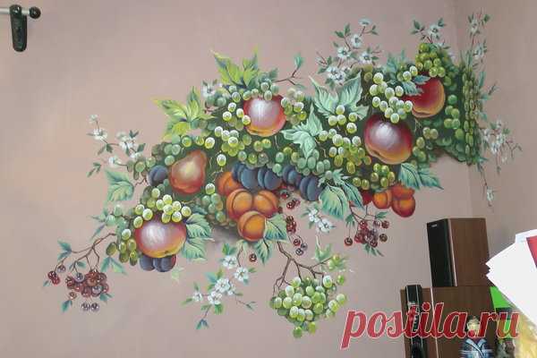 Декорируем свой дом: Роспись стены | Творчество и искусство | Яндекс Дзен