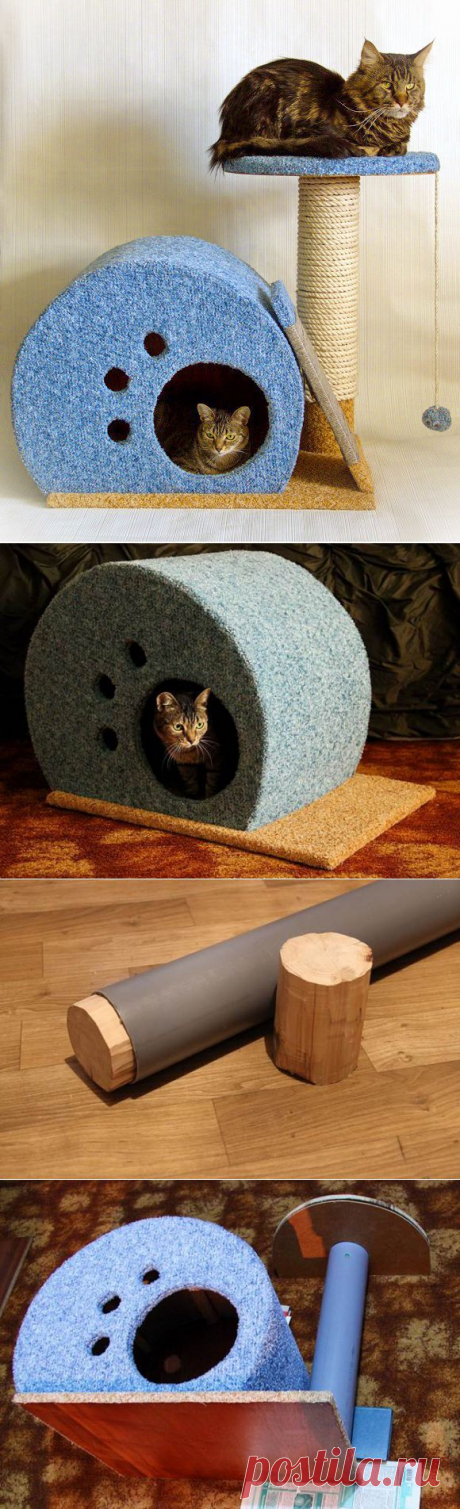 Мини-комплекс для кошек своими руками. МК