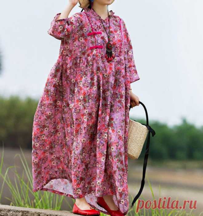 Summer pink long Linen dress Linen Full length dress Prom | Etsy